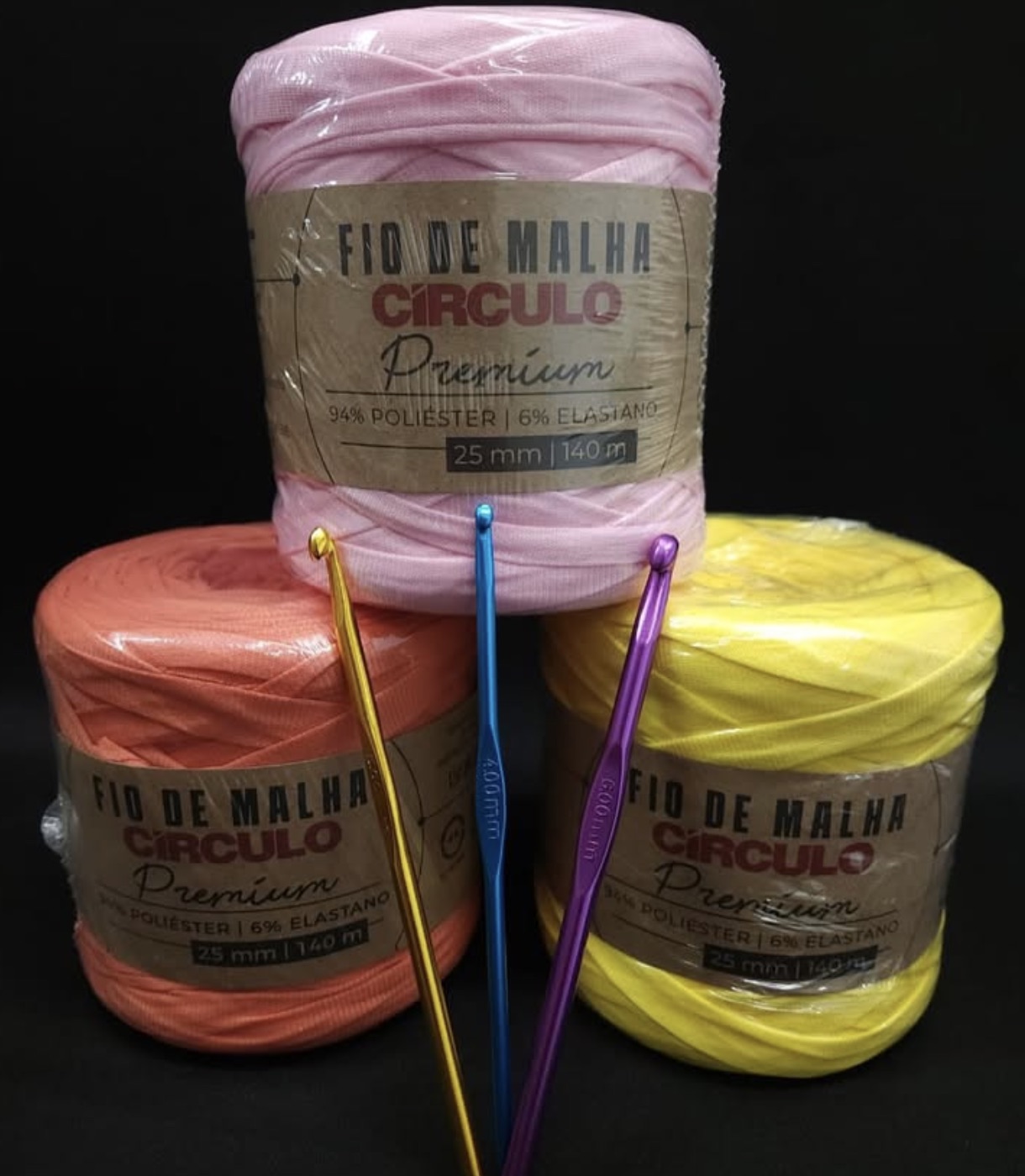 Fios de malha Círculo Premium com agulhas de crochê